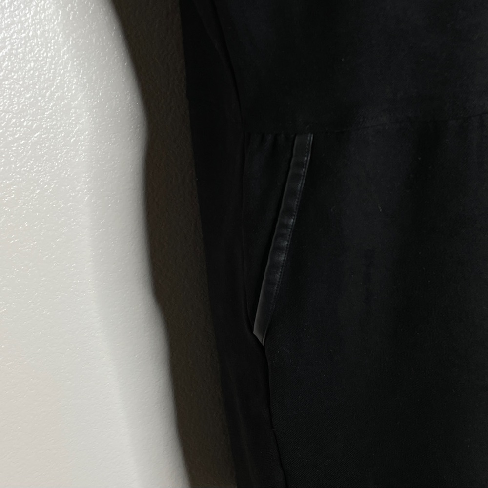 Zara Faux Suede‎ Black Midi Dress with Pockets Size M - Picture 2 of 9